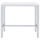 Natividad - 5 Piece Pub Height Bar Table Set - White High Gloss - Atlantic Fine Furniture Inc
