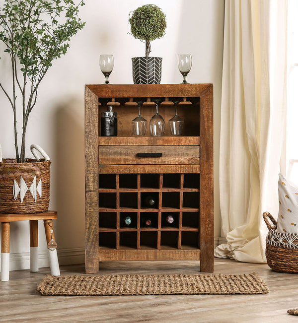 Galanthus - Wine Cabinet - Weathered Natural Tone