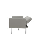 Square arm sleeper sofa GREY PU ***Not available for sale on Walmart*** - Atlantic Fine Furniture Inc