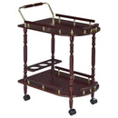 Palmer - 2-Tier Rectangular Wood Bar Cart - Merlot - Atlantic Fine Furniture Inc