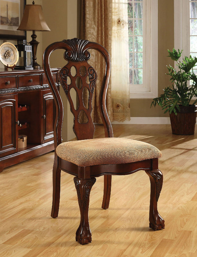 George Town - Side Chair (Set of 2) - Cherry / Beige