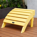 TALE Adirondack Ottoman Footstool All-Weather and Fade-Resistant Plastic Wood for Lawn Outdoor Patio Deck Garden Porch Lawn Furniture Yellow - Atlantic Fine Furniture Inc