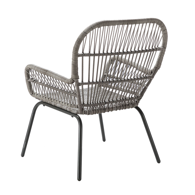 Messina Patio Bistro Set 3 Piece Outdoor Rattan Seating Group with Cushions - Atlantic Fine Furniture Inc