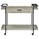 Ventura - 1-Drawer Engineered Wood Bar Cart - Gray Driftwood - Atlantic Fine Furniture Inc