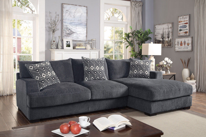 Kaylee - L-Shaped Sectional Right Side - Gray Dark