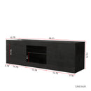 Black TV cabinet with color-changing light strip, suitable for living room, bedroom, etc - Atlantic Fine Furniture Inc