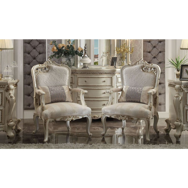 The Picardy chair brings the influence of European antiques to life with traditional carvings, detailed looping, and gorgeous antique finish.