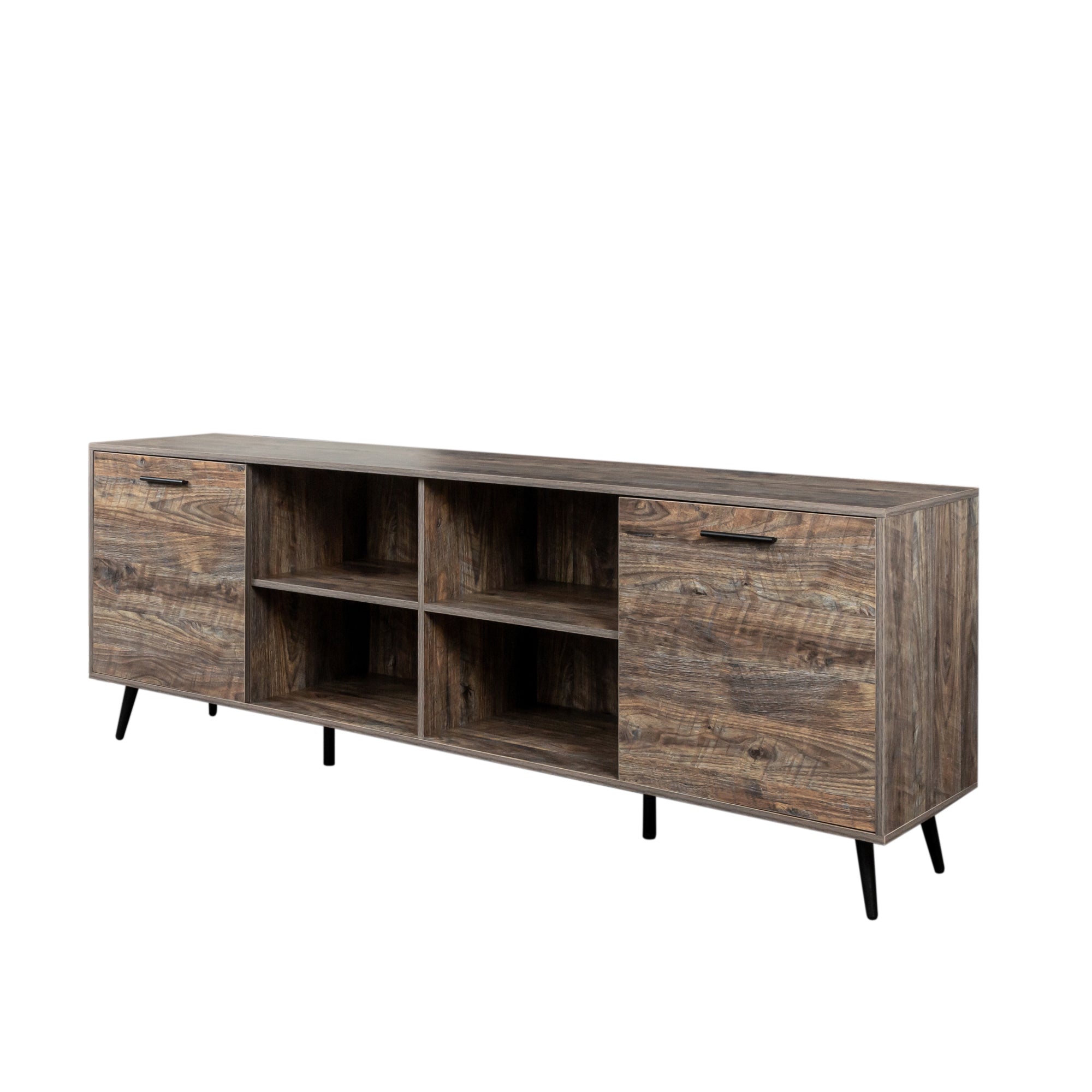 TV Stand Mid-Century Wood Modern Entertainment Center Adjustable Storage Cabinet TV Console for Living Room - Atlantic Fine Furniture Inc