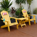 TALE Adirondack Chair Backyard Furniture Painted Seating with Cup Holder All-Weather and Fade-Resistant Plastic Wood for Lawn Outdoor Patio Deck Garden Porch Lawn Furniture Chairs Yellow - Atlantic Fine Furniture Inc