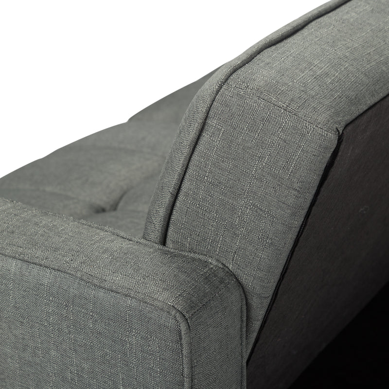 FUTON SLEEPER SOFA WITH 2 PILLOWS Dark gray FABRIC（same as W223S01338、W223S00991。Size difference, See Details in page.）