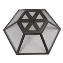 Garden & Outdoor Hex-Shaped wood Fire Pit with Spark Screen Poker and Fireplace Cover - Atlantic Fine Furniture Inc