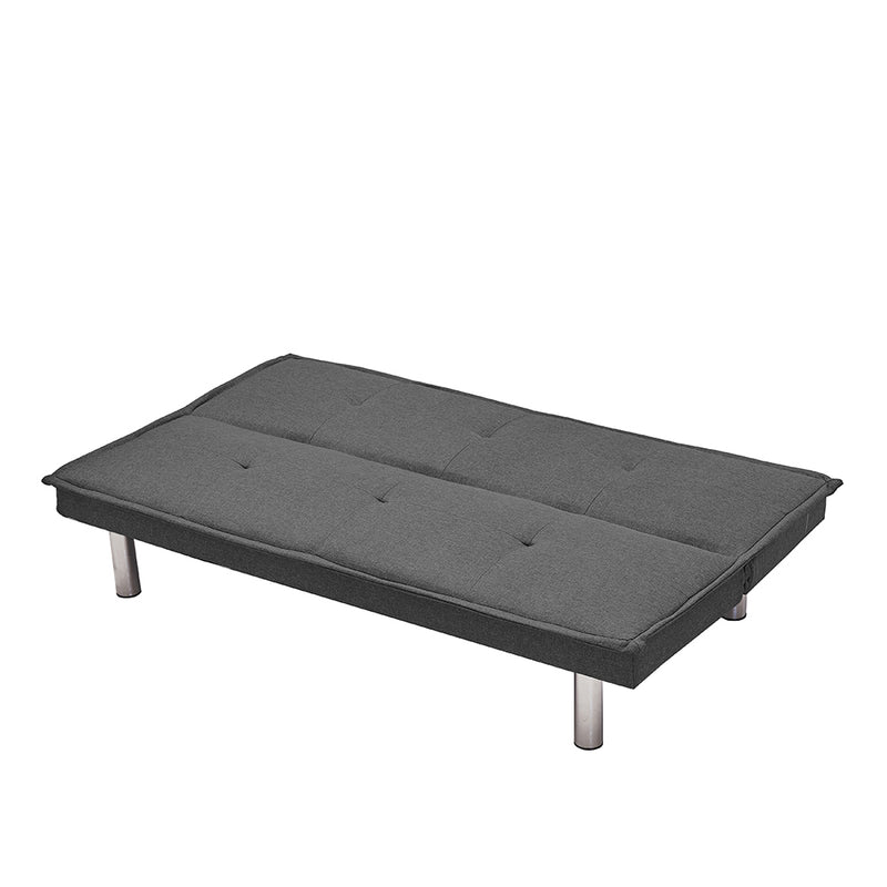 Grey Fabric Sofa Bed ， Convertible Folding Futon Sofa Bed Sleeper for Home Living Room . - Atlantic Fine Furniture Inc