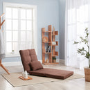 Triple Fold Down Sofa Bed, Adjustable Floor Couch Sofa with One Pillow, 5 Reclining Position, Convertible Upholstered Guest Sleeper，Adjustable Foldable Modern Leisure Sofa Bed Video Gaming Sofa - Atlantic Fine Furniture Inc