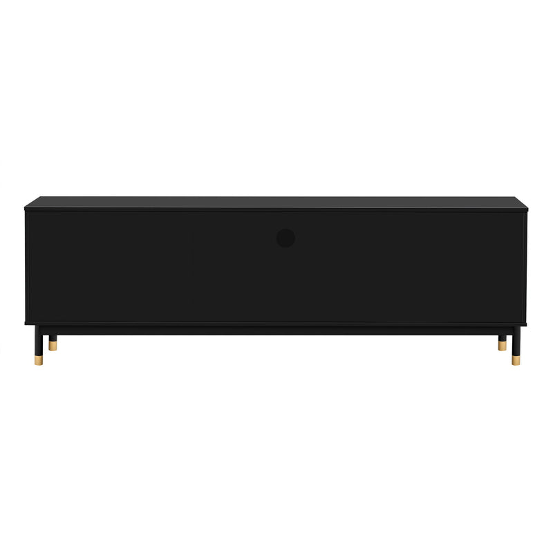 U-Can TV Stand For 75+" Tv, Entertainment Center TV Media Console Table, Modern TV Stand With Storage, TV Console Cabinet Furniture For Living Room - Black