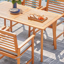Waimea Honey Slatted Eucalyptus Wood Patio Dining Table - Atlantic Fine Furniture Inc