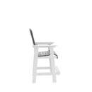 HDPE Bar Chair, White + Gray, Set of 2 - Atlantic Fine Furniture Inc