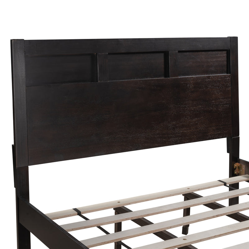 Classic Rich Brown 4 Pieces Queen Bedroom Set (Queen Bed + Nightstand*2+ Chest) - Atlantic Fine Furniture Inc