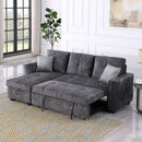 Reversible Sleeper Sectional Storage Sofa Bed,Corner Sofa-Bed With Storage,3 Seat Both Left Handed And Right Handed, Nailheaded - Atlantic Fine Furniture Inc