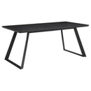 Smith - Rectangular Ceramic Top Dining Table - Black - Atlantic Fine Furniture Inc