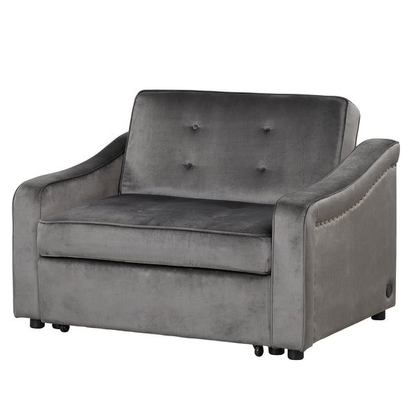 Orisfur. 50.6" Convertible Sleeper Bed, Adjustable Sofa Couch with Dual USB Ports for Living Room Space - Atlantic Fine Furniture Inc