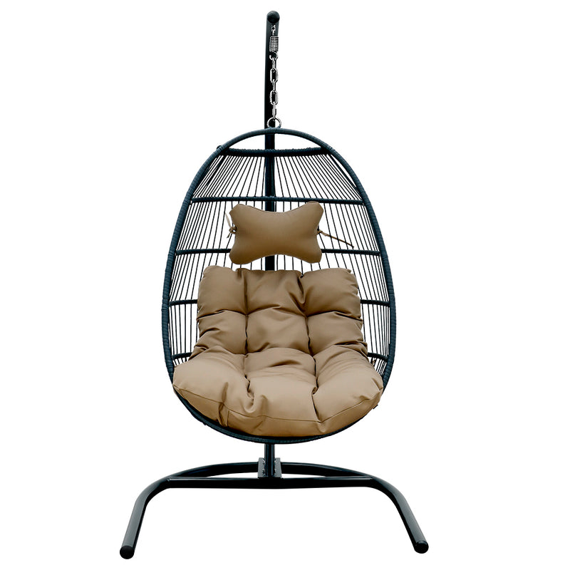 egg shape SINGLE SWING chair for garden patio - Atlantic Fine Furniture Inc