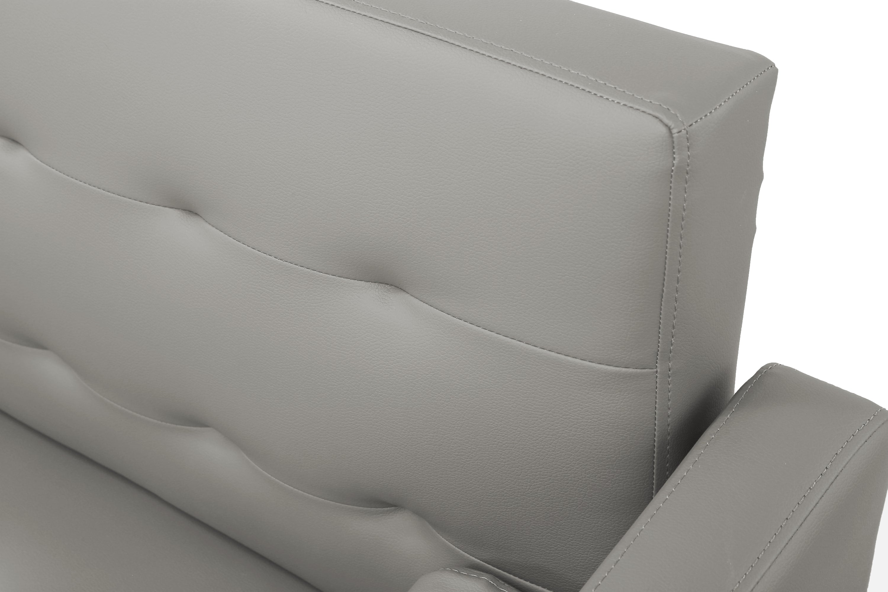 Square arm sleeper sofa GREY PU ***Not available for sale on Walmart*** - Atlantic Fine Furniture Inc