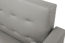 Square arm sleeper sofa GREY PU ***Not available for sale on Walmart*** - Atlantic Fine Furniture Inc