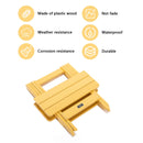 TALE Adirondack Portable Folding Side Table Square All-Weather and Fade-Resistant Plastic Wood Table Perfect for Outdoor Garden, Beach, Camping, Picnics Yellow - Atlantic Fine Furniture Inc