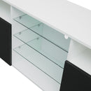 TV Stand High Gloss Doors Modern TV Stand LED(White/Black) - Atlantic Fine Furniture Inc