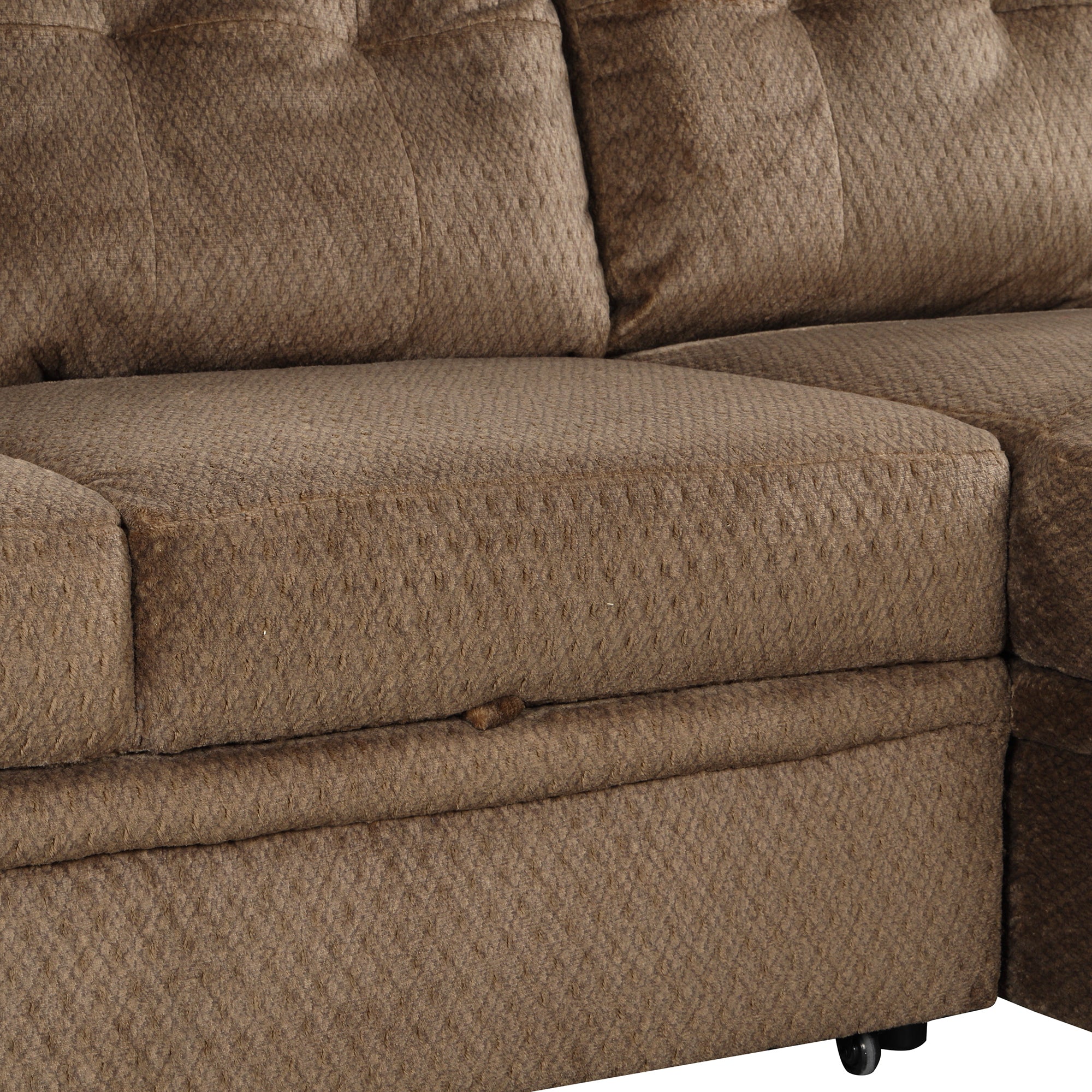 Orisfur. Modern Padded Upholstered  Sofa Bed Sleeper Sectional Sofa with Storage Chaise and Cup Holder for Living Room Furniture Set - Atlantic Fine Furniture Inc