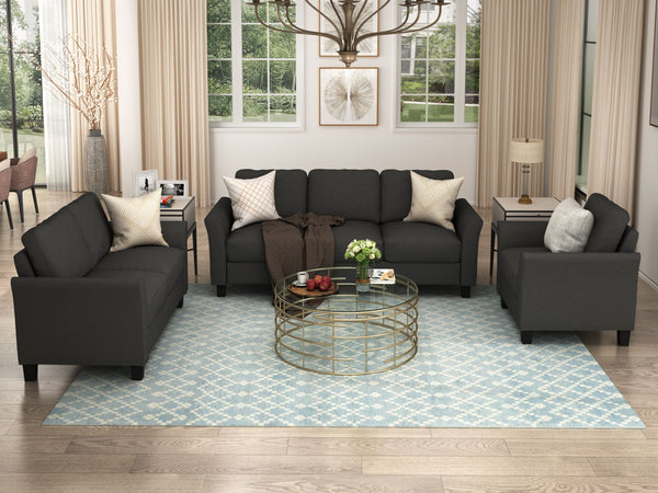 3 Piece Polyester - Blend Sofa Set