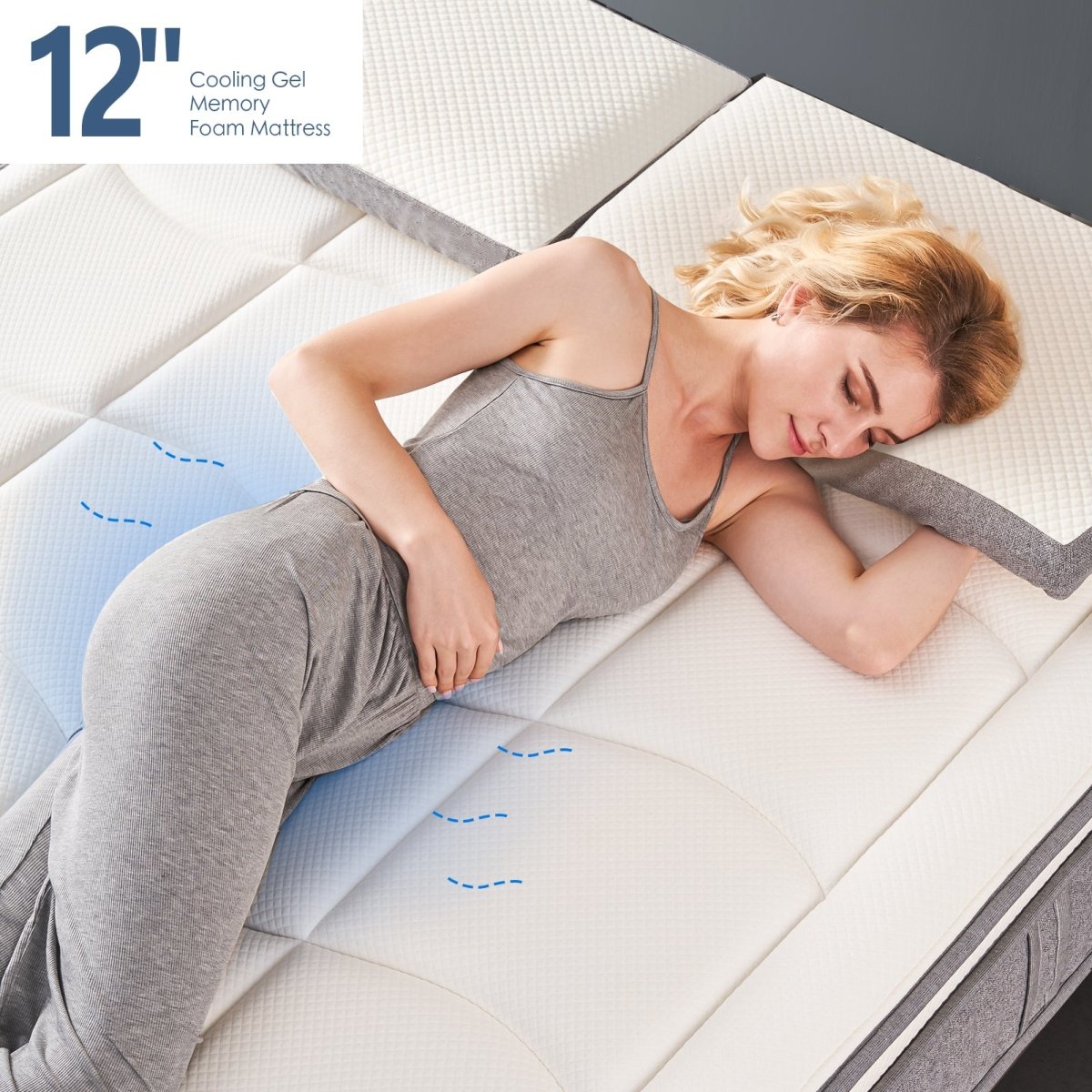 King Mattress,10 Inch Hybrid Tight top Mattress, Memory Foam Pocket Spring Mattress Sleep Supportive & Pressure Relief, Medium Firm Feel Mattress in a Box, CertiPUR-US Certified - Atlantic Fine Furniture Inc