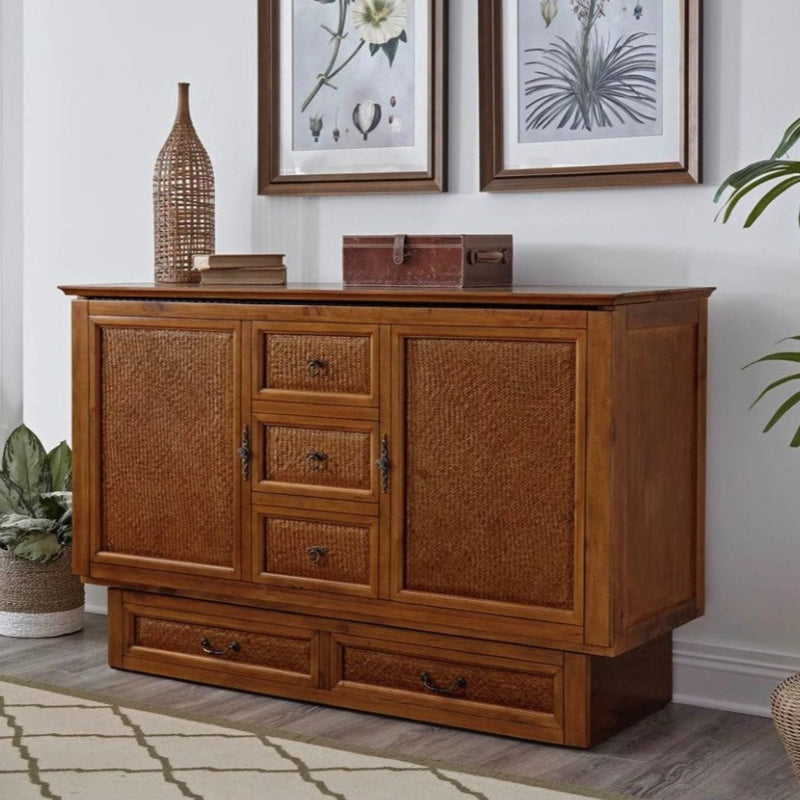 Kingston Rattan Cabinet Bed - Atlantic Fine Furniture Inc