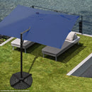 Lausaint Home 8Ft Cantilever Patio Umbrella Square Deluxe Offset Umbrella 360°Rotation Heavy Duty Patio Hanging Umbrella for Market Garden Deck Pool Backyard Patio - Atlantic Fine Furniture Inc