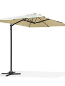 Lausaint Home 8Ft Cantilever Patio Umbrella Square Deluxe Offset Umbrella 360°Rotation Heavy Duty Patio Hanging Umbrella for Market Garden Deck Pool Backyard Patio - Atlantic Fine Furniture Inc