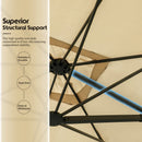 Lausaint Home 8Ft Cantilever Patio Umbrella Square Deluxe Offset Umbrella 360°Rotation Heavy Duty Patio Hanging Umbrella for Market Garden Deck Pool Backyard Patio - Atlantic Fine Furniture Inc