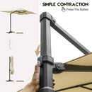 Lausaint Home 8Ft Cantilever Patio Umbrella Square Deluxe Offset Umbrella 360°Rotation Heavy Duty Patio Hanging Umbrella for Market Garden Deck Pool Backyard Patio - Atlantic Fine Furniture Inc