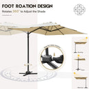 Lausaint Home 8Ft Cantilever Patio Umbrella Square Deluxe Offset Umbrella 360°Rotation Heavy Duty Patio Hanging Umbrella for Market Garden Deck Pool Backyard Patio - Atlantic Fine Furniture Inc