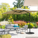 Lausaint Home 8Ft Cantilever Patio Umbrella Square Deluxe Offset Umbrella 360°Rotation Heavy Duty Patio Hanging Umbrella for Market Garden Deck Pool Backyard Patio - Atlantic Fine Furniture Inc