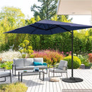 Lausaint Home 8Ft Cantilever Patio Umbrella Square Deluxe Offset Umbrella 360°Rotation Heavy Duty Patio Hanging Umbrella for Market Garden Deck Pool Backyard Patio - Atlantic Fine Furniture Inc
