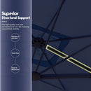 Lausaint Home 8Ft Cantilever Patio Umbrella Square Deluxe Offset Umbrella 360°Rotation Heavy Duty Patio Hanging Umbrella for Market Garden Deck Pool Backyard Patio - Atlantic Fine Furniture Inc