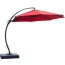 LAUSAINT HOME Outdoor Patio Umbrellas, 11FT Outdoor Umbrella with Base Included, Upgraded Curvy Aluminum Offset Cantilever Umbrella with 360°Rotation Deisgn for Garden Pool Backyard Market Deck - Atlantic Fine Furniture Inc