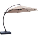 LAUSAINT HOME Outdoor Patio Umbrellas, 12FT Outdoor Umbrella with Base Included, Upgraded Curvy Aluminum Offset Cantilever Umbrella with 360°Rotation Deisgn for Garden Pool Backyard Market Deck - Atlantic Fine Furniture Inc