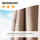 LAUSAINT HOME Outdoor Patio Umbrellas, 12FT Outdoor Umbrella with Base Included, Upgraded Curvy Aluminum Offset Cantilever Umbrella with 360°Rotation Deisgn for Garden Pool Backyard Market Deck - Atlantic Fine Furniture Inc