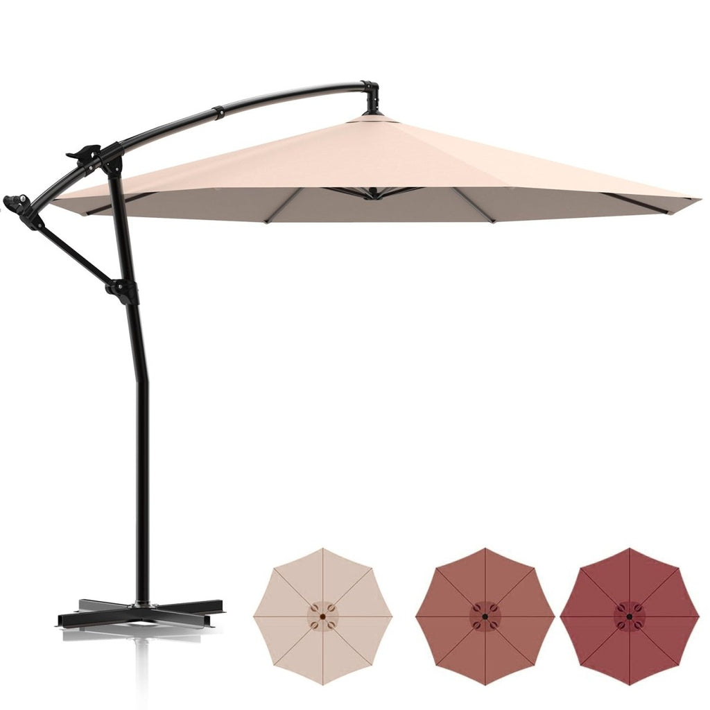 LAUSAINT HOME Patio Umbrellas Cantilever Umbrella Offset Hanging Umbre