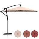 LAUSAINT HOME Patio Umbrellas Cantilever Umbrella Offset Hanging Umbrellas 10 FT Outdoor Market Umbrella for Garden, Deck, Backyard, Pool and Beach - Atlantic Fine Furniture Inc