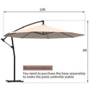 LAUSAINT HOME Patio Umbrellas Cantilever Umbrella Offset Hanging Umbrellas 10 FT Outdoor Market Umbrella for Garden, Deck, Backyard, Pool and Beach - Atlantic Fine Furniture Inc