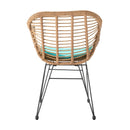 Liriope Outdoor Patio Bistro Set 3 Piece Rattan Seating Group with Cushions - Atlantic Fine Furniture Inc