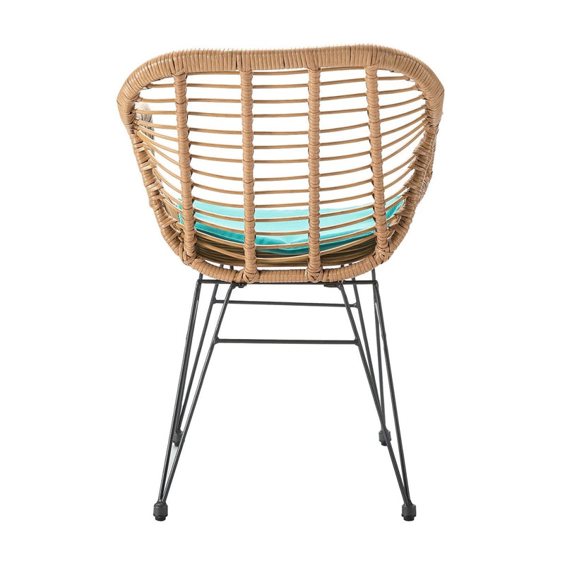 Liriope Outdoor Patio Bistro Set 3 Piece Rattan Seating Group with Cushions - Atlantic Fine Furniture Inc