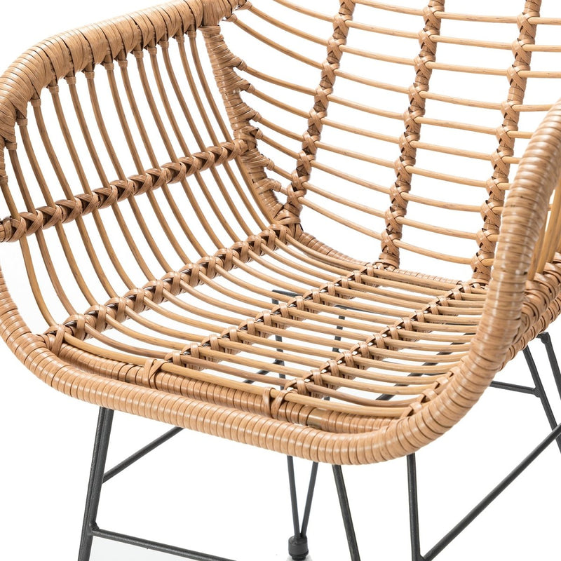 Liriope Outdoor Patio Bistro Set 3 Piece Rattan Seating Group with Cushions - Atlantic Fine Furniture Inc